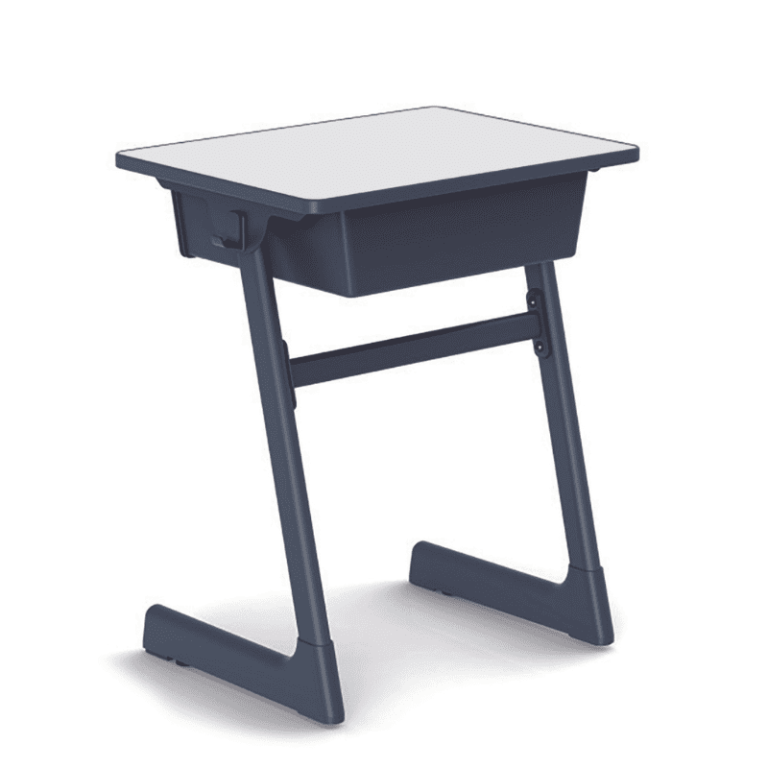 JUK 019 - Table individuelle rectangulaire avec casier de rangement