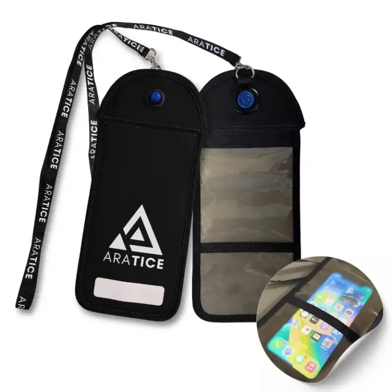 Pochette anti-ondes pour pause numérique collège et lycée avec face transparente pour vérification rapide du contenu